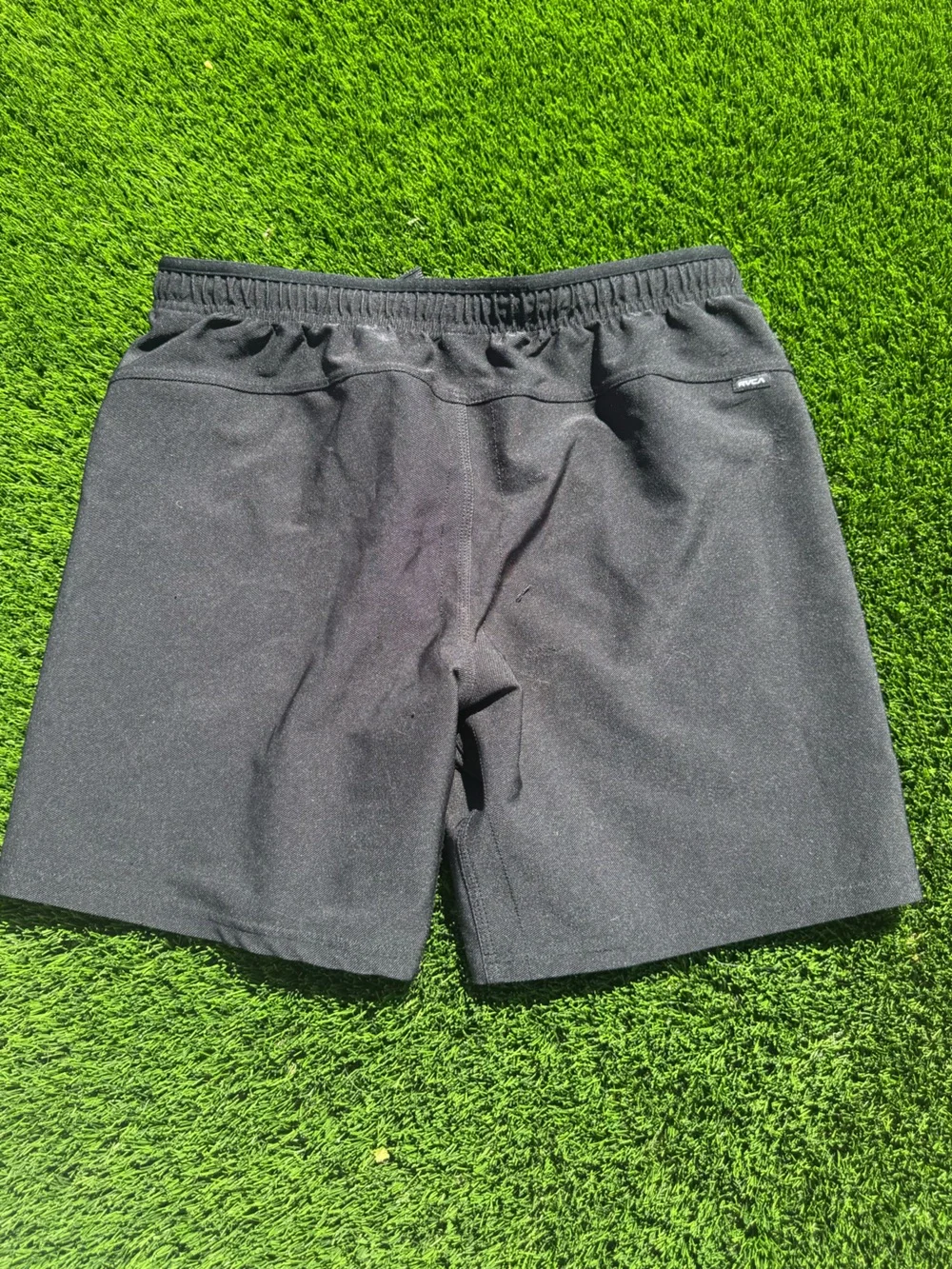 RVCA Black Shorts with White Logos